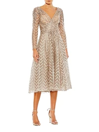 Embellished Fit-&-Flare Dress