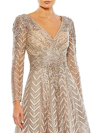 Embellished Fit-&-Flare Dress