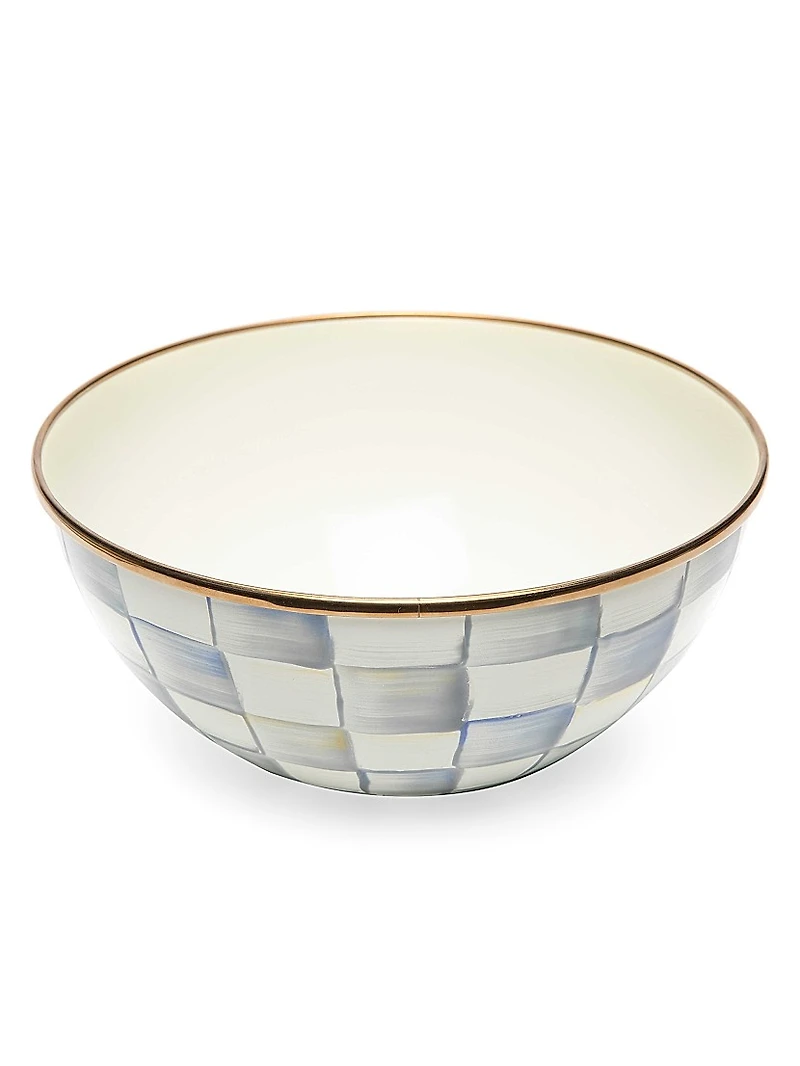 Sterling Check Enamel Everyday Bowl