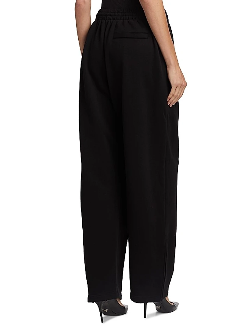 Hailey Bieber Wide-Leg Track Sweatpants