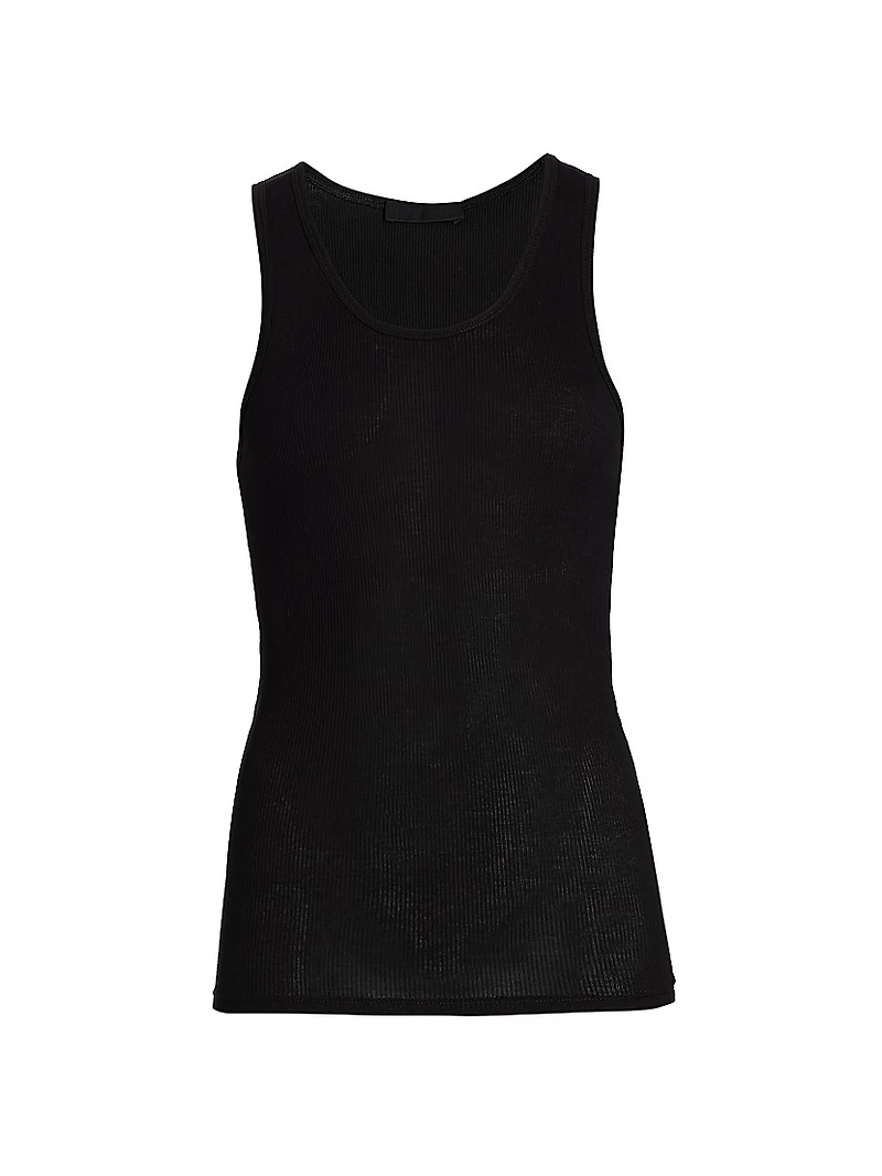 Cotton Rib-Knit Tank