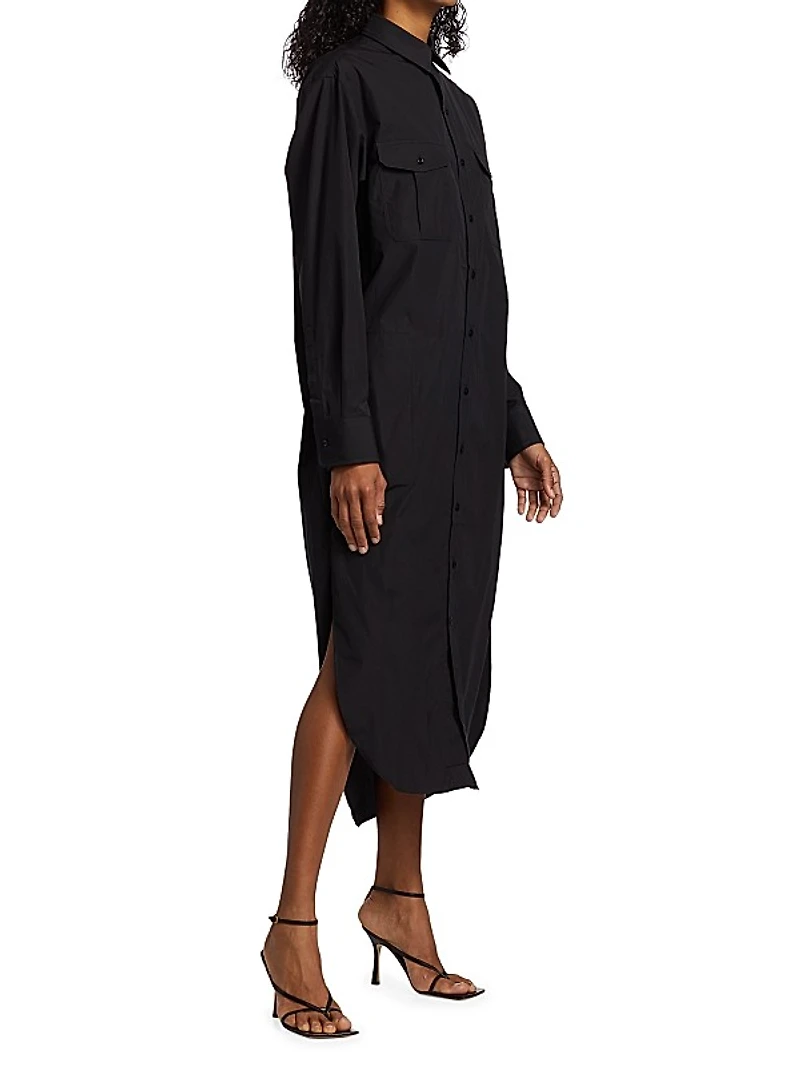 Oversized Poplin Maxi Shirtdress