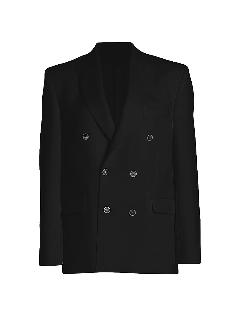 Double-Breasted Wool Blazer