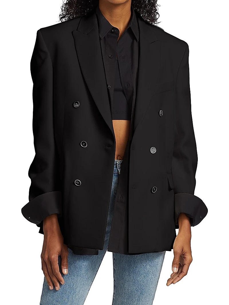Double-Breasted Wool Blazer