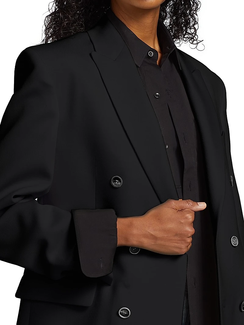 Double-Breasted Wool Blazer