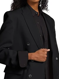 Double-Breasted Wool Blazer