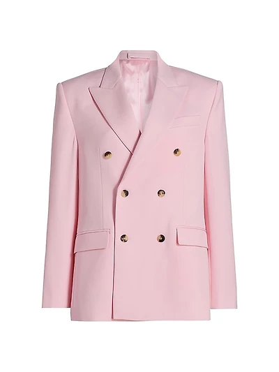 Double-Breasted Wool Blazer