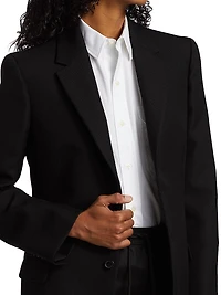 Contour Single-Breasted Wool Blazer