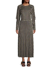 Liaison Drape-Sleeve Printed Top