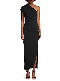 Eternal Note Crepe One-Shoulder Gown