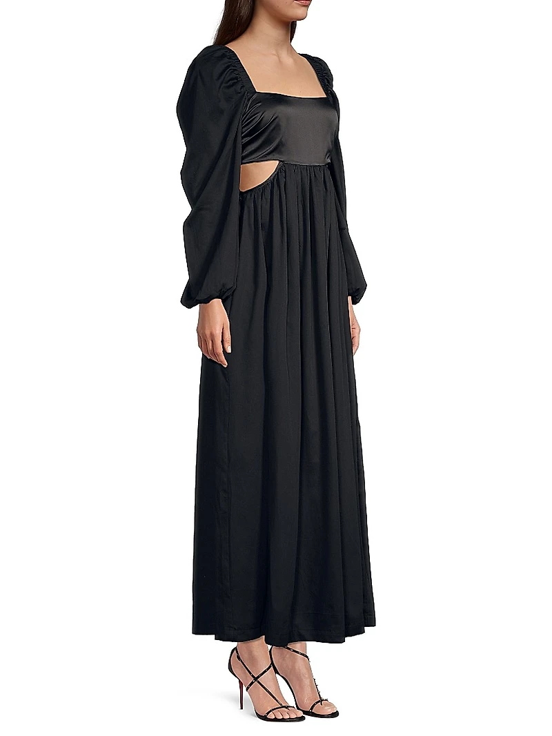 Orbison Balloon-Sleeve Maxi Dress