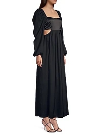 Orbison Balloon-Sleeve Maxi Dress