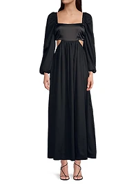 Orbison Balloon-Sleeve Maxi Dress