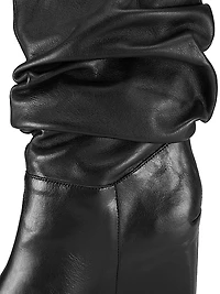 Ashlee Leather Wedge Boots