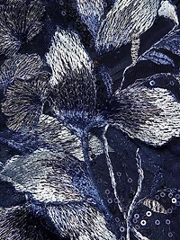 Embroidered Tulle Tea Dress