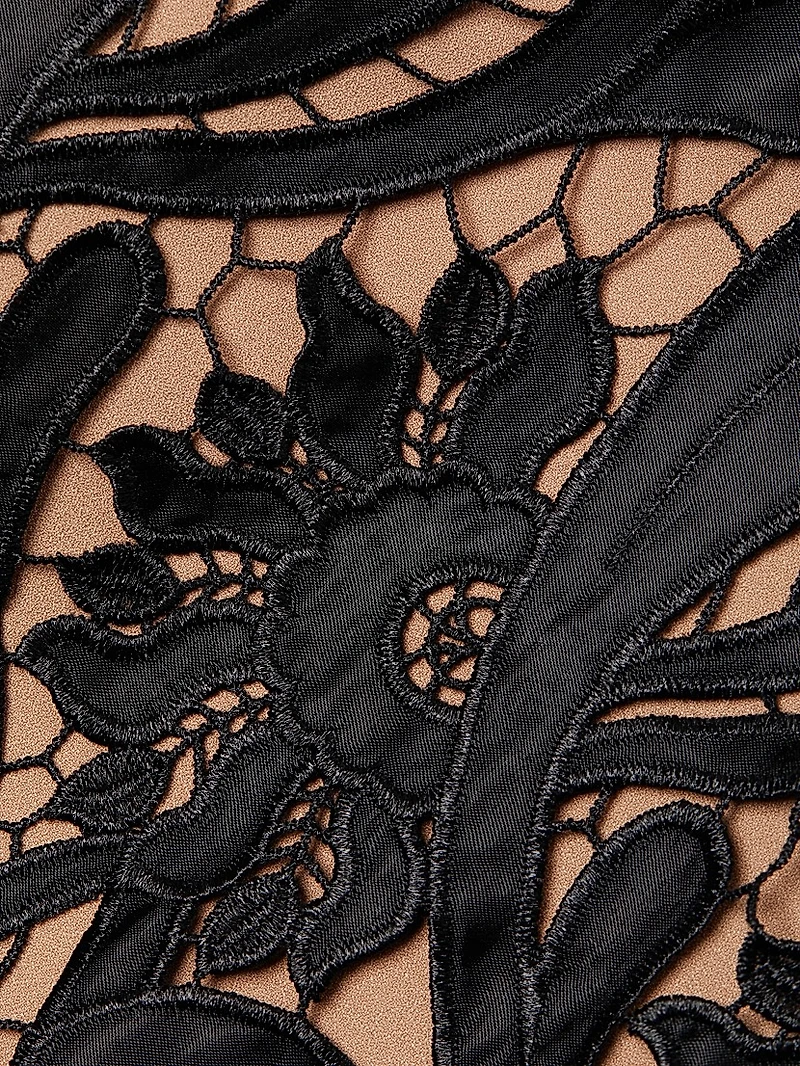 Prairie Guipure Lace Midi-Dress