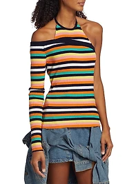 One-Sleeve Halter Top