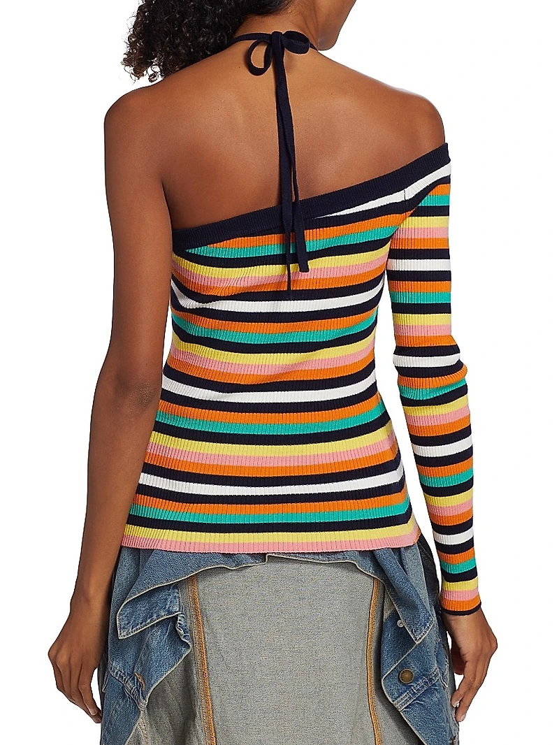 One-Sleeve Halter Top
