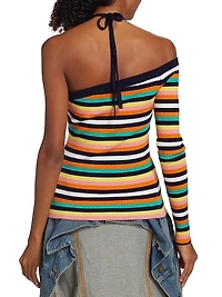One-Sleeve Halter Top