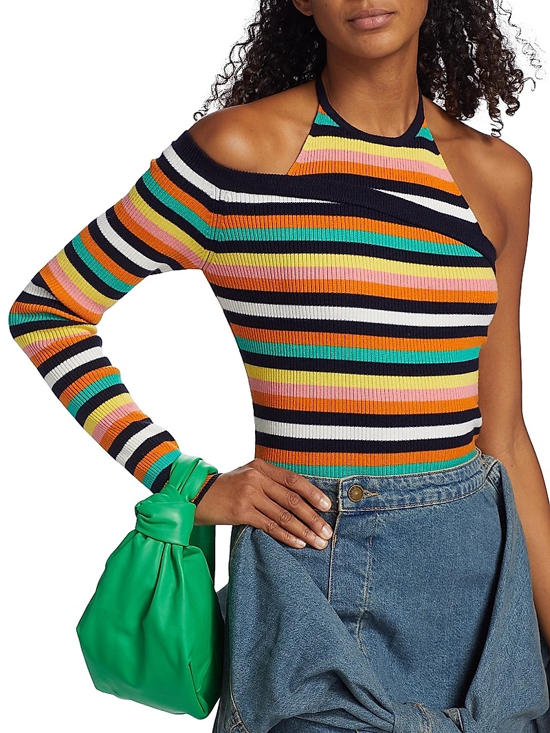One-Sleeve Halter Top