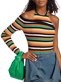 One-Sleeve Halter Top