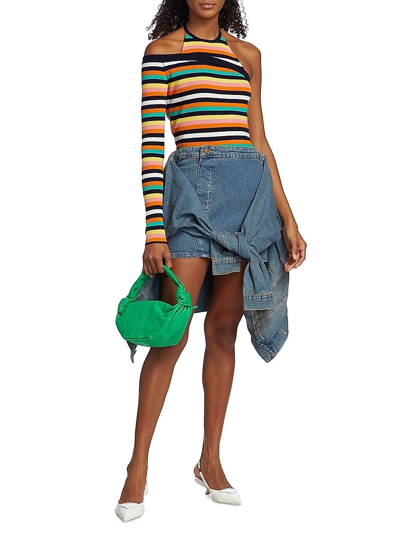 One-Sleeve Halter Top