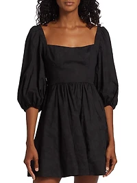 MICHELLE SMITH x Saks Claudia Balloon-Sleeve Minidress