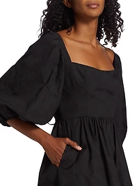 MICHELLE SMITH x Saks Claudia Balloon-Sleeve Minidress