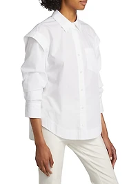 Marley Ruched Sleeve Button Down