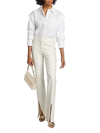 Marley Ruched Sleeve Button Down