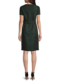 Jacquard Bow Detail Dress