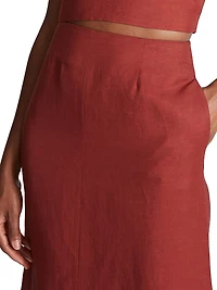 Evan High-Waisted Midi-Skirt
