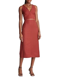 Evan High-Waisted Midi-Skirt