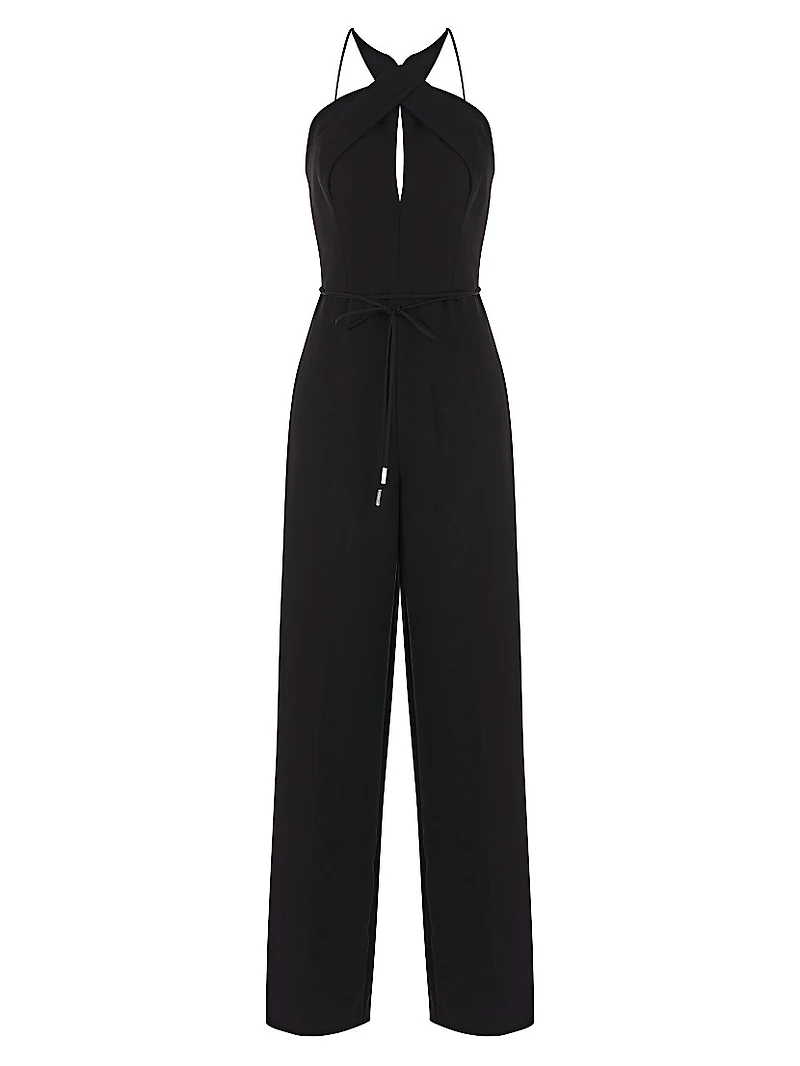 Lou Stretch-Crepe Halterneck Jumpsuit
