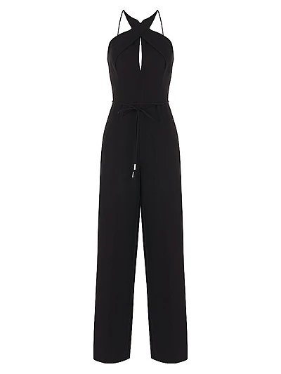 Lou Stretch-Crepe Halterneck Jumpsuit