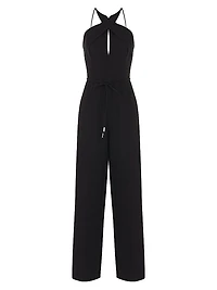 Lou Stretch-Crepe Halterneck Jumpsuit