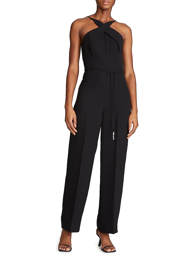Lou Stretch-Crepe Halterneck Jumpsuit