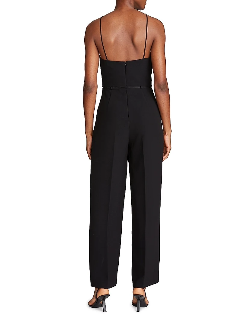 Lou Stretch-Crepe Halterneck Jumpsuit