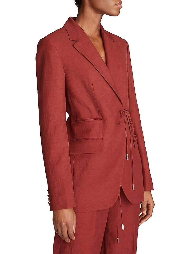 Harper Oversized Tie-Front Blazer