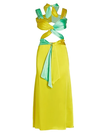 Colorblocked Midi-Dress