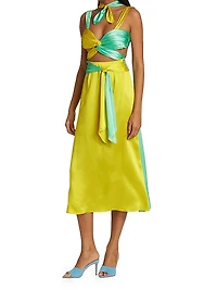 Colorblocked Midi-Dress