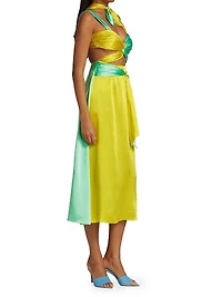 Colorblocked Midi-Dress