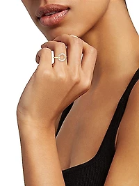 Jaipur Two-Tone 18K Gold & Diamond Flat-Link Ring