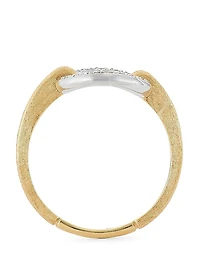 Jaipur Two-Tone 18K Gold & Diamond Flat-Link Ring