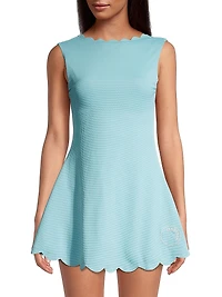 Iga Scalloped-Trim Minidress