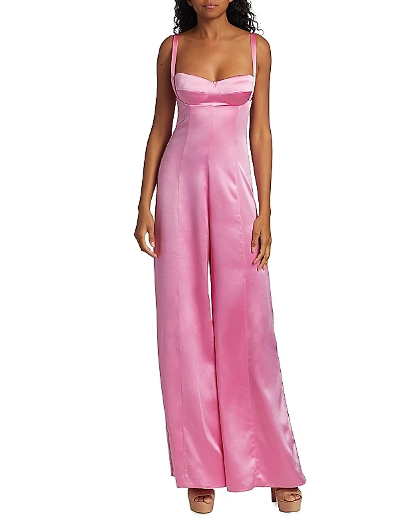 Silk Wide-Leg Jumpsuit