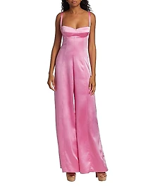 Silk Wide-Leg Jumpsuit