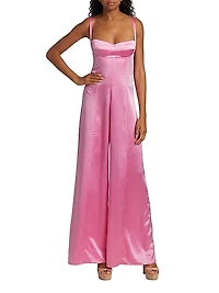 Silk Wide-Leg Jumpsuit