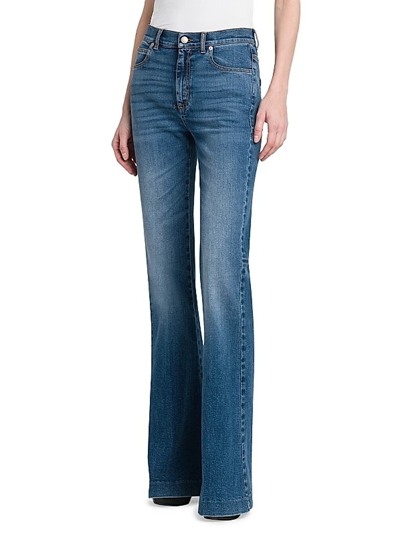 Mid-Rise Stretch Boot-Cut Jeans