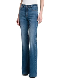 Mid-Rise Stretch Boot-Cut Jeans